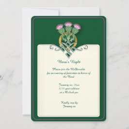 Invitación Robbie quema Thistle