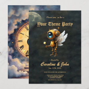Invitación Robby el Guardián del Tiempo Alado – Serie Alas de