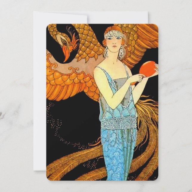 Invitación “Robe de Soir” Art Deco de George Barbier (Anverso)