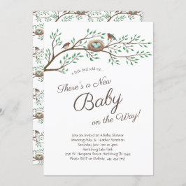 Invitación Robin Bird Spring Baby Shower Co-Ed Gender Neutral
