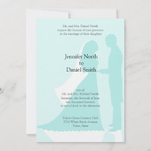 Invitación Robin Egg Blue Bride Y Groom Wedding Invita