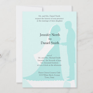 Invitación Robin Egg Blue Bride Y Groom Wedding Invita