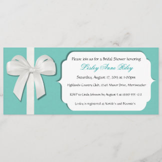 Invitación Robin Egg Blue Personalizado Bridal Shower invita