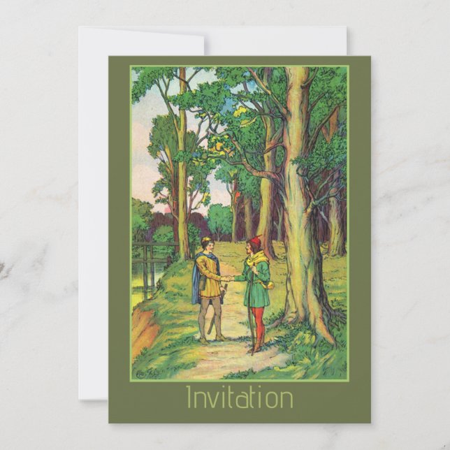 Invitación Robin Hood y Little John  (Anverso)