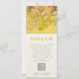 Invitación Roble otoñal deja Boda deseando código QR bueno