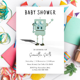 Invitación Robot barato Baby Shower