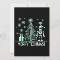 Robot de IA con árbol de Navidad tecnológico - Tec