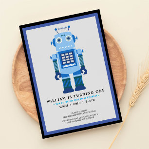 Invitación Robot fiesta Fiesta de cumpleaños