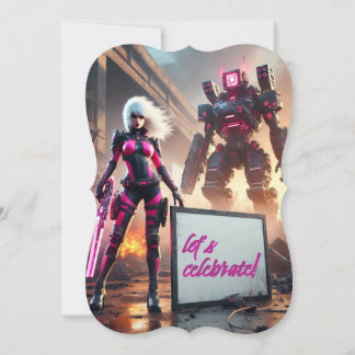 Invitación Robot Héroe