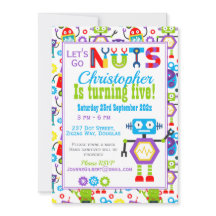 Robot Vamos fiesta de cumpleaños de las nueces