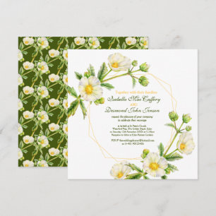 Invitación Roca acuarela blanca cuadrada