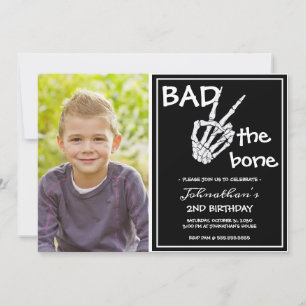 Invitación Roca de Esqueleto Mano Niños Cumpleaños de Hallowe