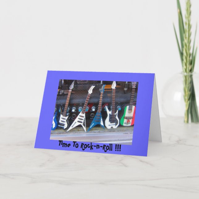 Invitación Roca-n-Rollo del tiempo (Anverso)