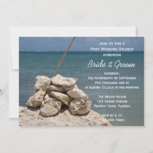 Invitación Rocas en Beach Post Boda Brunch