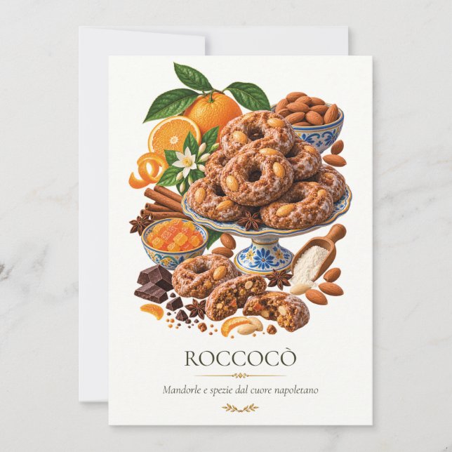 Invitación Roccocò – Vintage Italian Dessert (Anverso)