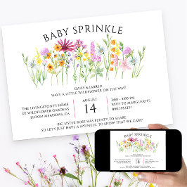 Invitación Rociada de bebé pradera de flores silvestres