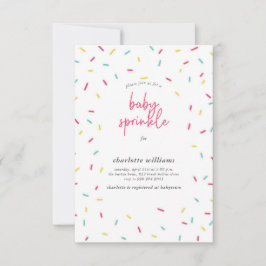 Invitación Rocios de arcoiris cortos Bebé Sprinkle Shower