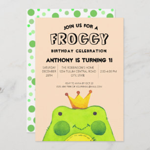 Invitación Rocioso niño de cumpleaños príncipe Primer fiesta