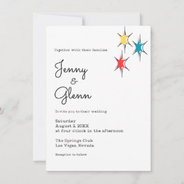 Invitación Rock and Roll Boda de estilo de los años 50