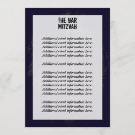 Invitación Rock Band Bar Mitzvah Info Card