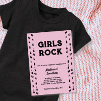 Rock N Roll Guitar Baby Girl Shower