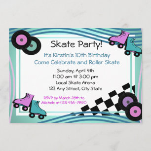 Invitación Rock N' Roller Skate