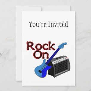 Invitación Rock On Guitar y Amp