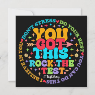 Invitación Rock The Test Teacher Testing Day You Got This
