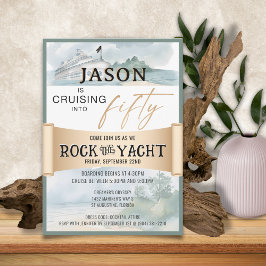 Invitación Rock the Yacht 50th Birthday Party Invitation