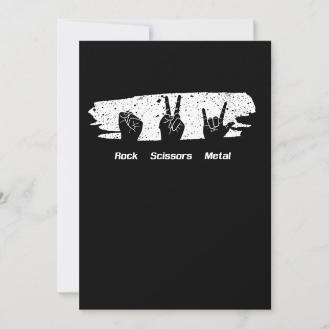 Invitación Rock tira a banda de conciertos de música Metaliza (Anverso)
