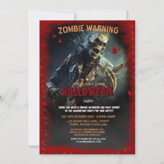 Invitación Rock Zombie Halloween