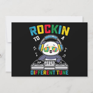 Invitación Rockin A Otra Tune Panda Autism Awareness