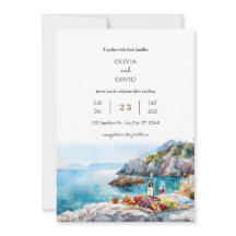 Rocky Cove Turquoise Water picnic Beach Wedding