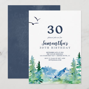 Invitación Rocky Mountain 30° cumpleaños