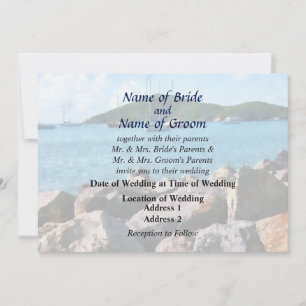 Invitación Rocky Shore St Thomas Productos Bodas