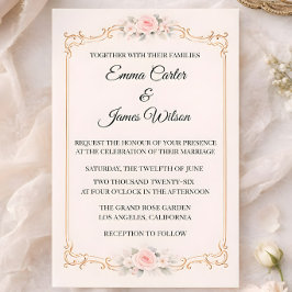 Invitación Rococo Blush