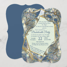 Invitación Rococo rico Romantic Gold Relieves y máscaras