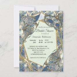 Invitación Rococo rico Romantic Gold Relieves y máscaras