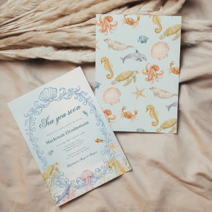 Invitación Rococo Sea You Soon Baby Shower