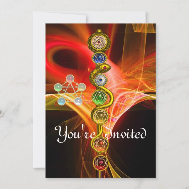 INVITACIÓN ROD DE ASCLEPIUS 7 CHAKRAS,YOGA ,ENERGÍA ESPIRITUA (Anverso)