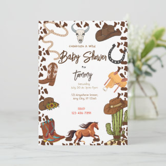 Invitación Rodeo Baby Shower