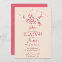 RODEO Bridal Shower Funky dibujado a mano