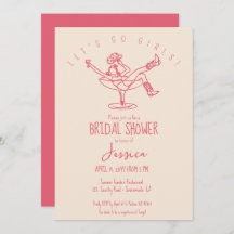 RODEO Bridal Shower Funky dibujado a mano