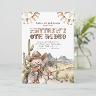 Invitación Rodeo de Cute Cowboy