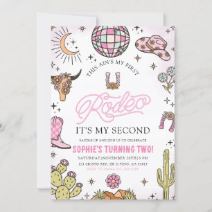 Invitación Rodeo de Noviembre Rosa Occidental Fiesta de Cumpl