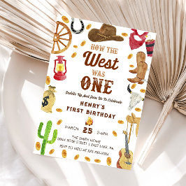 Invitación Rodeo de Vaquero Primer Cumpleaños Cómo Era Occide