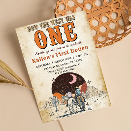 Invitación Rodeo de Vaquero Primer Cumpleaños Cómo Era Occide