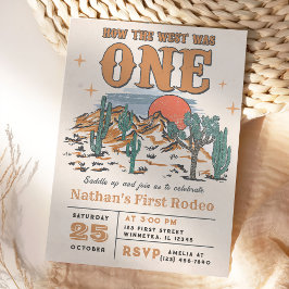 Invitación Rodeo de Vaquero Primer Cumpleaños Cómo Era Occide