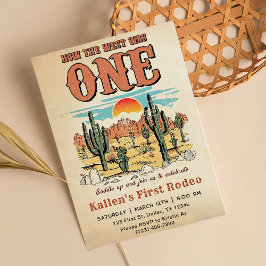 Invitación Rodeo De Vaquero Primer Cumpleaños Cómo Occidente 