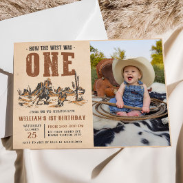 Invitación Rodeo de Western Cowboy 1er cumpleaños foto Fiesta